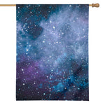 Blue Cloud Starfield Galaxy Space Print House Flag