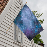 Blue Cloud Starfield Galaxy Space Print House Flag