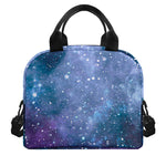 Blue Cloud Starfield Galaxy Space Print Insulated Lunch Bag