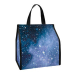 Blue Cloud Starfield Galaxy Space Print Insulated Lunch Tote