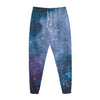 Blue Cloud Starfield Galaxy Space Print Jogger Pants