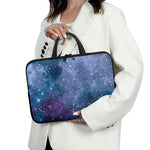 Blue Cloud Starfield Galaxy Space Print Laptop Sleeve With Handle