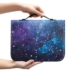Blue Cloud Starfield Galaxy Space Print Leather Bible Cover
