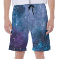 Blue Cloud Starfield Galaxy Space Print Men's Beach Shorts