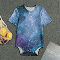 Blue Cloud Starfield Galaxy Space Print Men's Bodysuit
