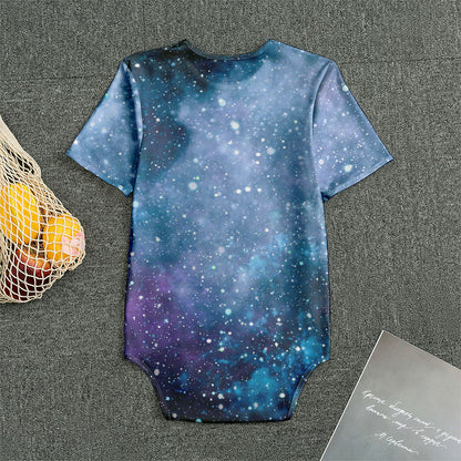 Blue Cloud Starfield Galaxy Space Print Men's Bodysuit