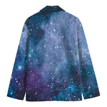 Blue Cloud Starfield Galaxy Space Print Men's Cotton Blazer