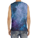 Blue Cloud Starfield Galaxy Space Print Men's Fitness Tank Top