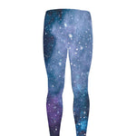 Blue Cloud Starfield Galaxy Space Print Men's leggings