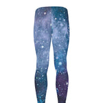 Blue Cloud Starfield Galaxy Space Print Men's leggings