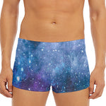 Blue Cloud Starfield Galaxy Space Print Men's Short Boxer Briefs