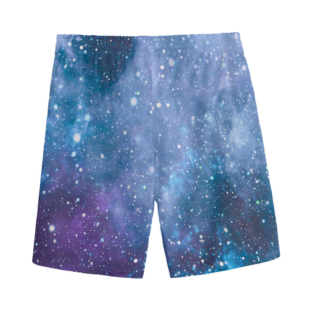 Blue Cloud Starfield Galaxy Space Print Men's Sports Shorts