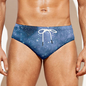 Blue Cloud Starfield Galaxy Space Print Men's Swim Briefs