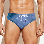 Blue Cloud Starfield Galaxy Space Print Men's Swim Briefs