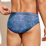 Blue Cloud Starfield Galaxy Space Print Men's Swim Briefs