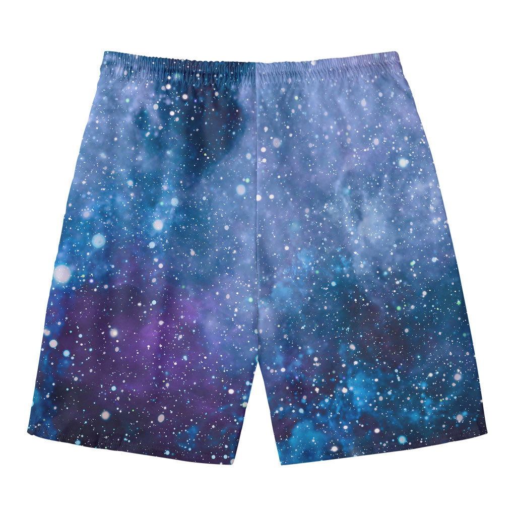 Blue Cloud Starfield Galaxy Space Print Men's Swim Trunks