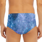 Blue Cloud Starfield Galaxy Space Print Men's Triangle Swim Briefs