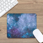 Blue Cloud Starfield Galaxy Space Print Mouse Pad