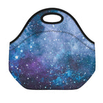 Blue Cloud Starfield Galaxy Space Print Neoprene Lunch Bag