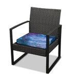 Blue Cloud Starfield Galaxy Space Print Outdoor Seat Cushion Cover
