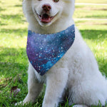 Blue Cloud Starfield Galaxy Space Print Over The Collar Dog Bandana