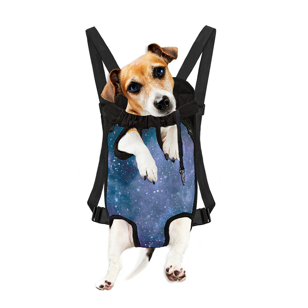 Blue Cloud Starfield Galaxy Space Print Pet Carrier Backpack
