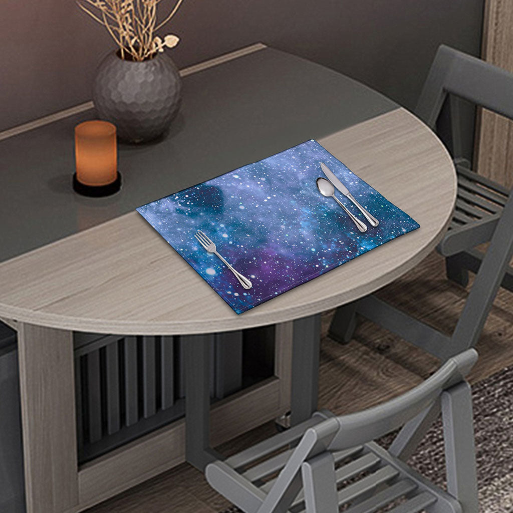 Blue Cloud Starfield Galaxy Space Print Placemat
