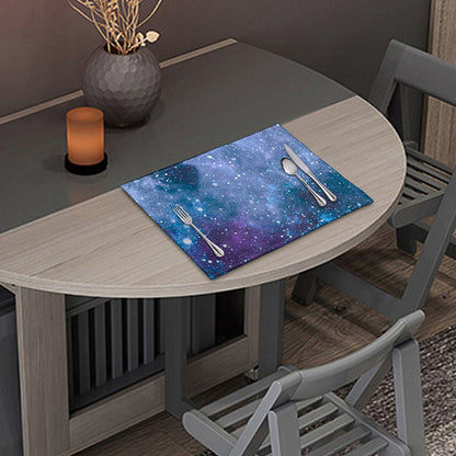 Blue Cloud Starfield Galaxy Space Print Placemat
