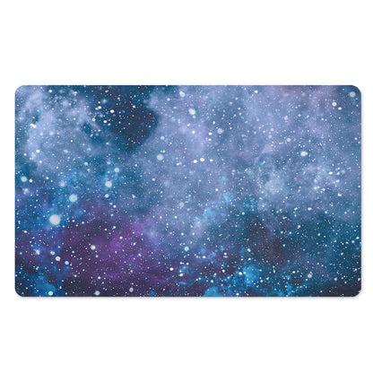 Blue Cloud Starfield Galaxy Space Print Polyester Doormat