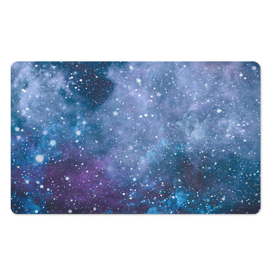 Blue Cloud Starfield Galaxy Space Print Polyester Doormat