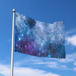 Blue Cloud Starfield Galaxy Space Print Polyester Flag