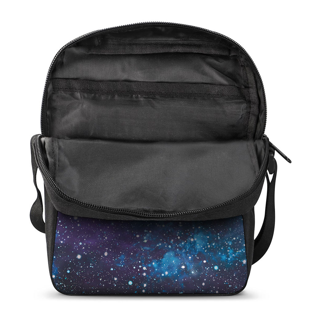 Blue Cloud Starfield Galaxy Space Print Rectangular Crossbody Bag