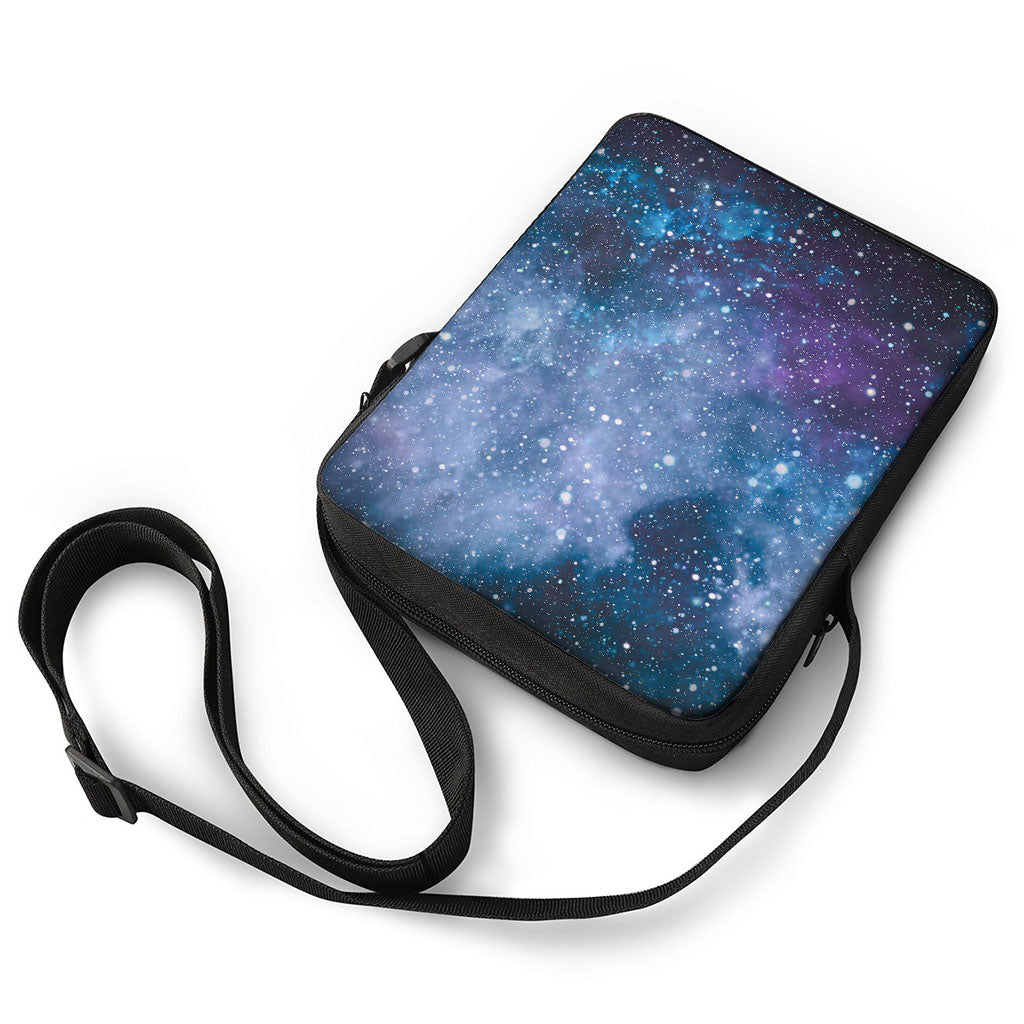 Blue Cloud Starfield Galaxy Space Print Rectangular Crossbody Bag