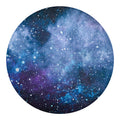 Blue Cloud Starfield Galaxy Space Print Round Blanket