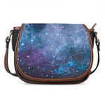 Blue Cloud Starfield Galaxy Space Print Saddle Bag
