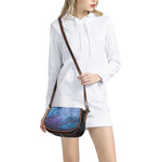 Blue Cloud Starfield Galaxy Space Print Saddle Bag