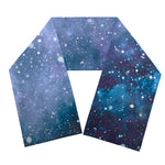 Blue Cloud Starfield Galaxy Space Print Scarf