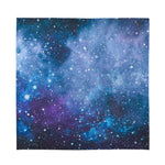 Blue Cloud Starfield Galaxy Space Print Silk Bandana