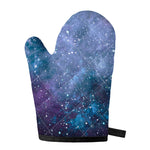 Blue Cloud Starfield Galaxy Space Print Single Oven Mitt