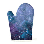 Blue Cloud Starfield Galaxy Space Print Single Oven Mitt