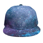 Blue Cloud Starfield Galaxy Space Print Snapback Cap