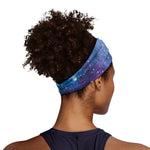 Blue Cloud Starfield Galaxy Space Print Sports Headband