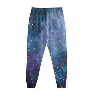 Blue Cloud Starfield Galaxy Space Print Sweatpants