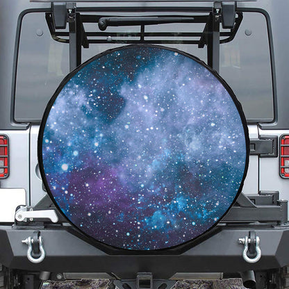 Blue Cloud Starfield Galaxy Space Print Tire Cover