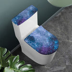 Blue Cloud Starfield Galaxy Space Print Toilet Lid And Tank Cover Set