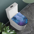 Blue Cloud Starfield Galaxy Space Print Toilet Lid Cover