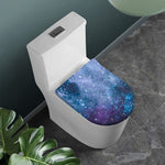 Blue Cloud Starfield Galaxy Space Print Toilet Lid Cover