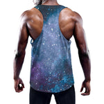 Blue Cloud Starfield Galaxy Space Print Training Tank Top