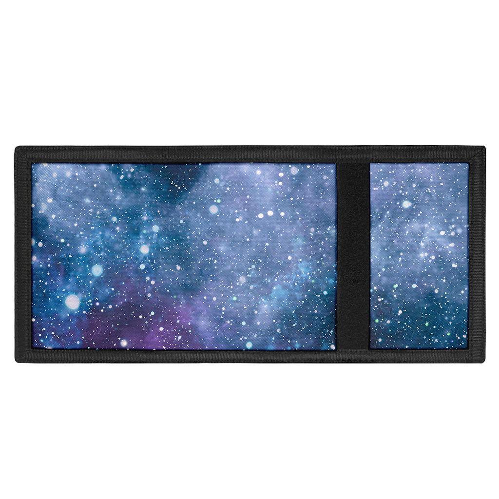Blue Cloud Starfield Galaxy Space Print Trifold Wallet