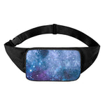 Blue Cloud Starfield Galaxy Space Print Waist Bag